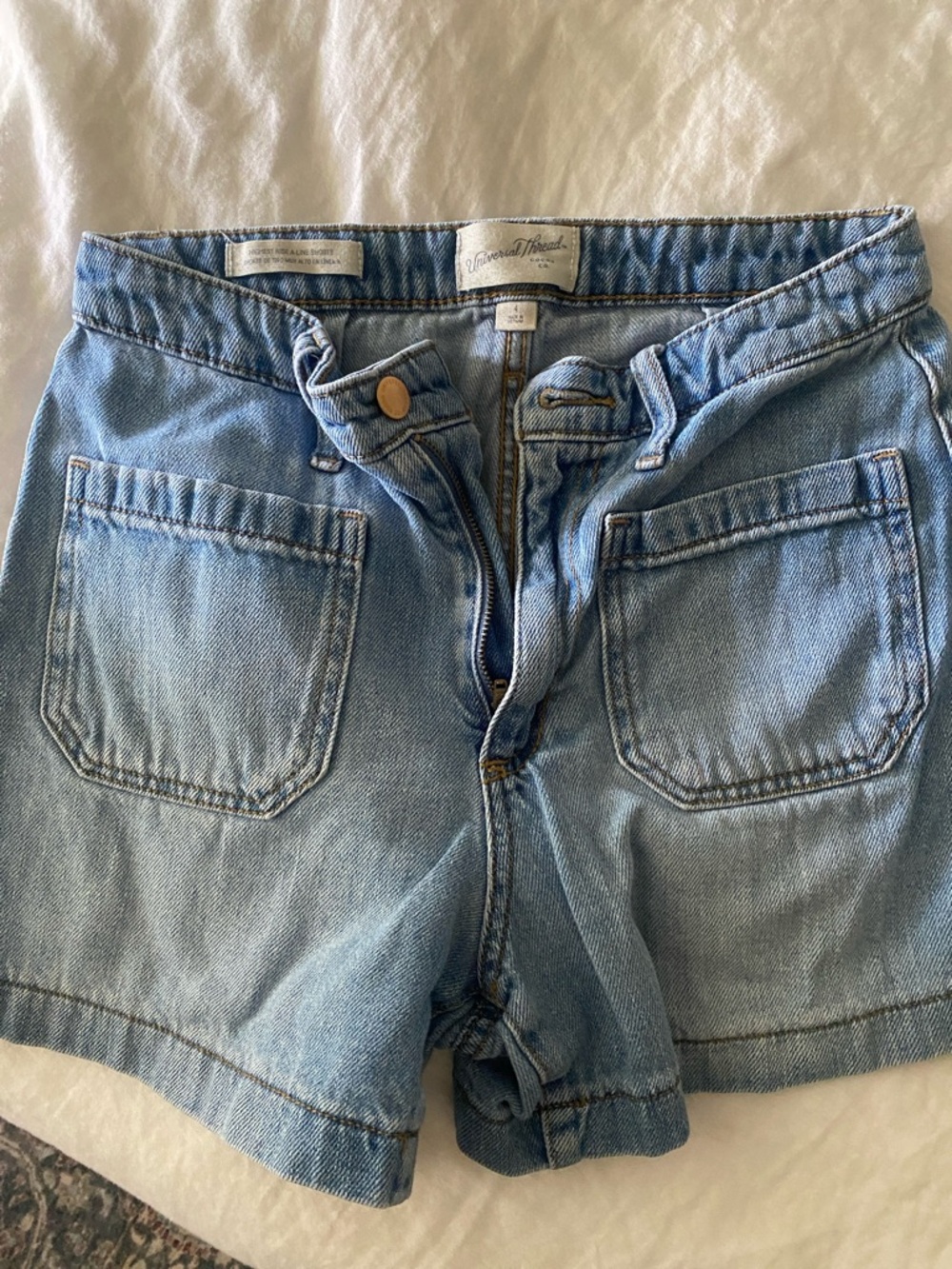 Sold out Universal Thread high rise a-line shorts with front patch pockets